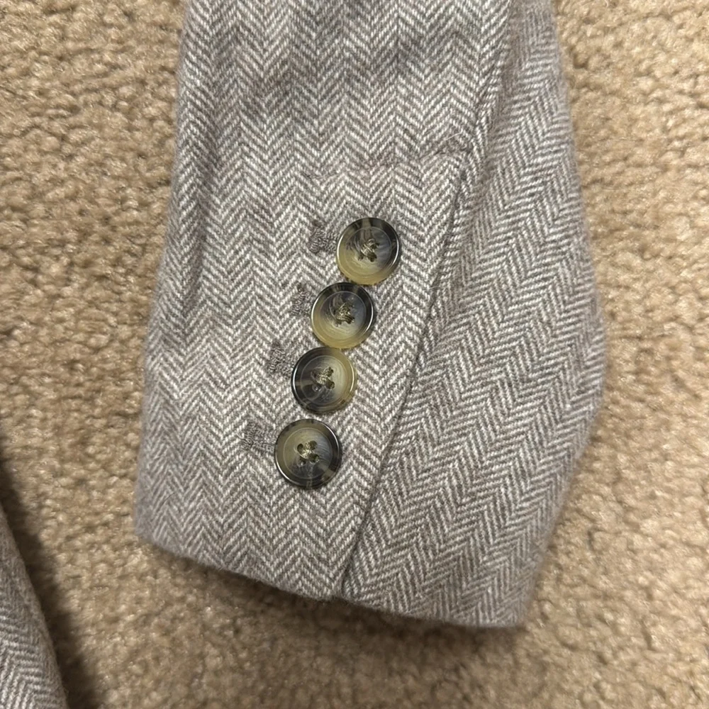 Banana Republic Factory women Wool-Blend Herringbone Blazer. Size 4. NWT! - Picture 9 of 14